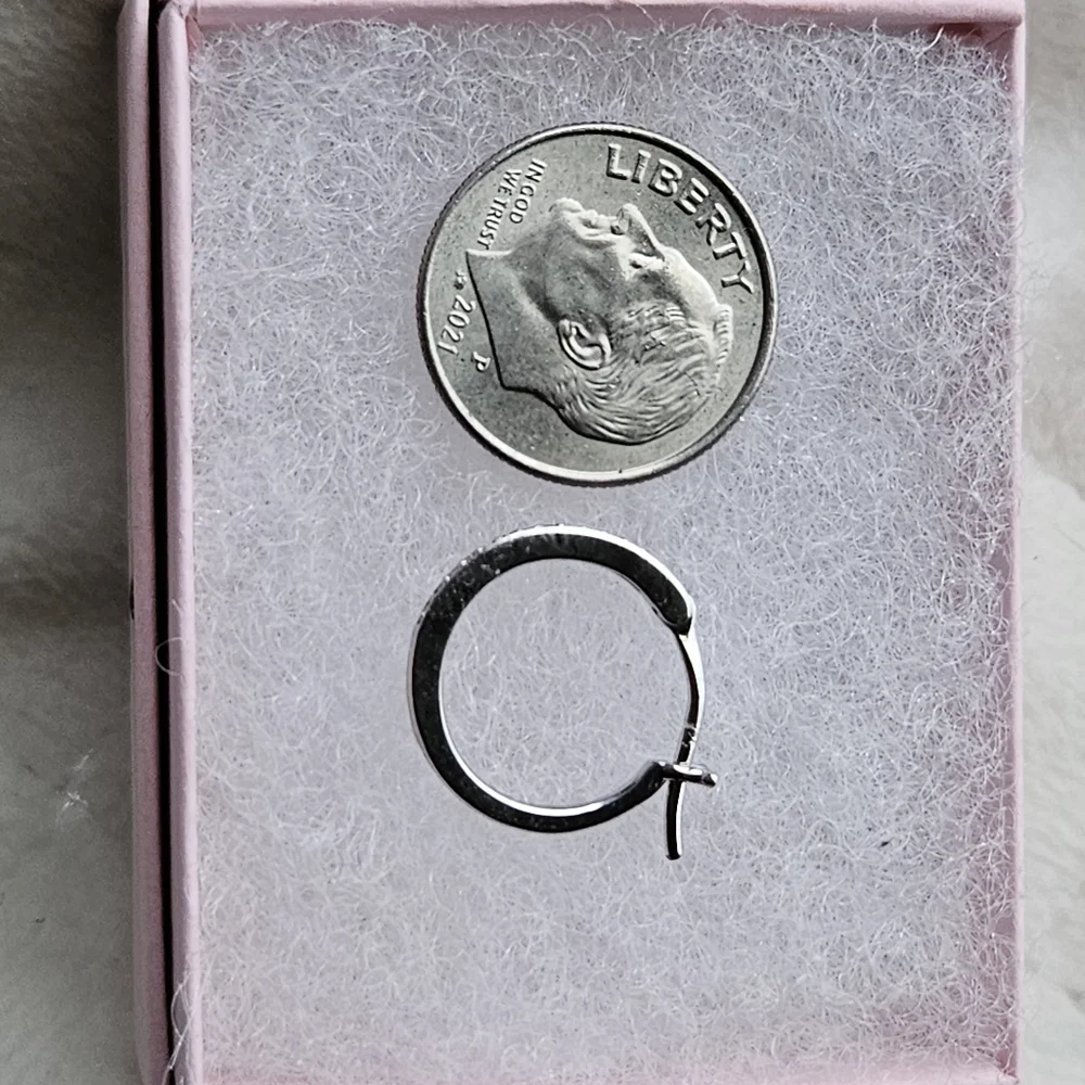 Diamond Hoop Earrings - Picture 3 of 5